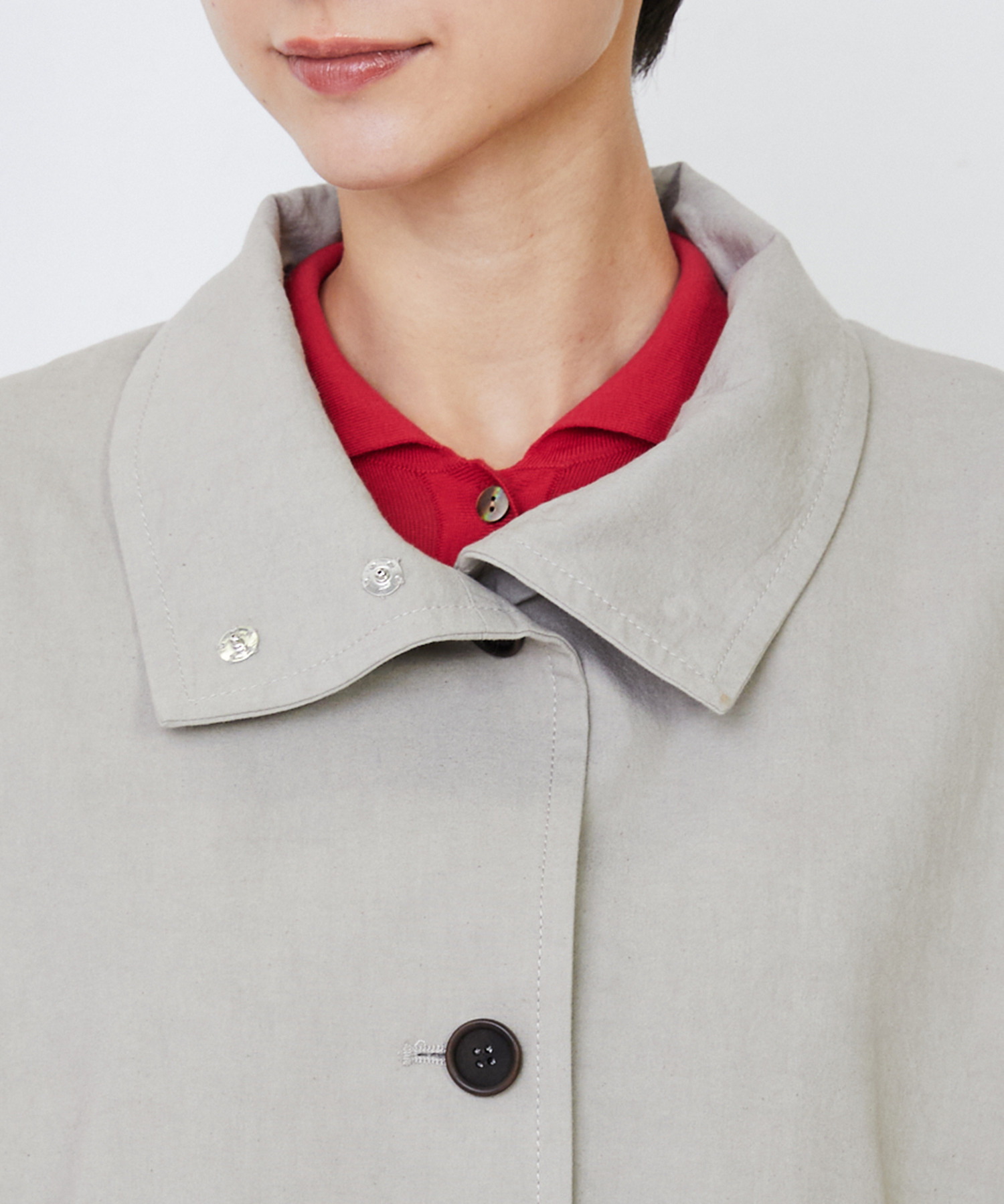 【LOISIR】｜2BUY10%OFF・3BUY20%OFF｜グランジコットンポプリンステンカラーコート 詳細画像 ベージュ 14