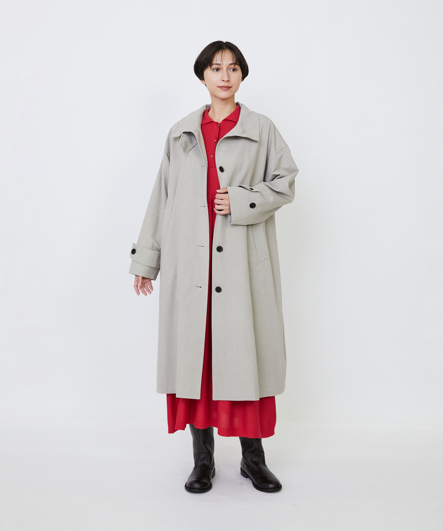 グランジコットンポプリンステンカラーコート｜BIGI online