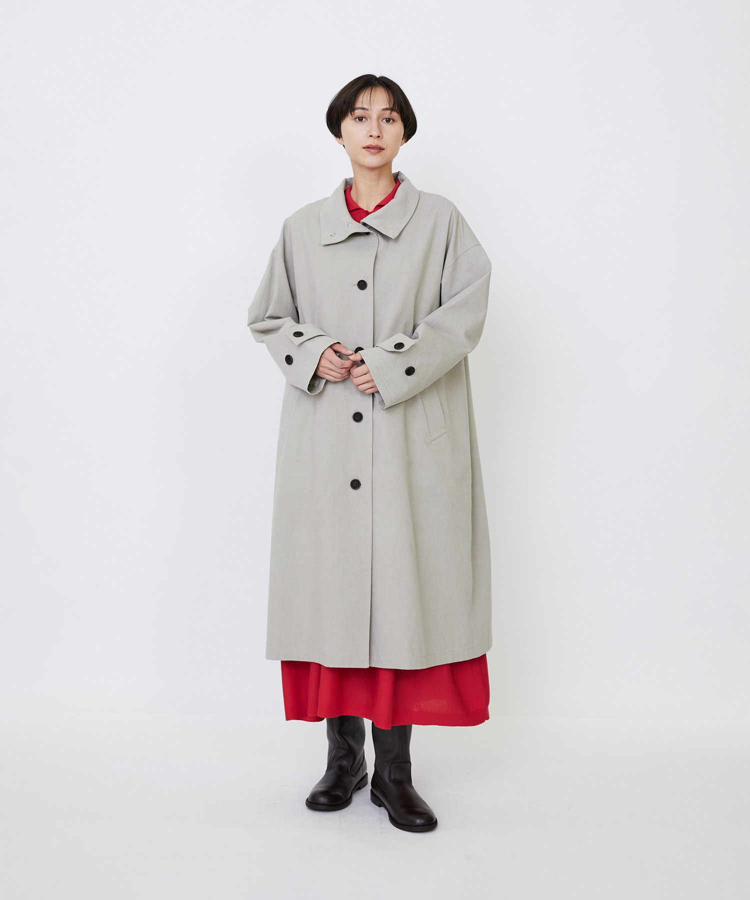 グランジコットンポプリンステンカラーコート｜BIGI online