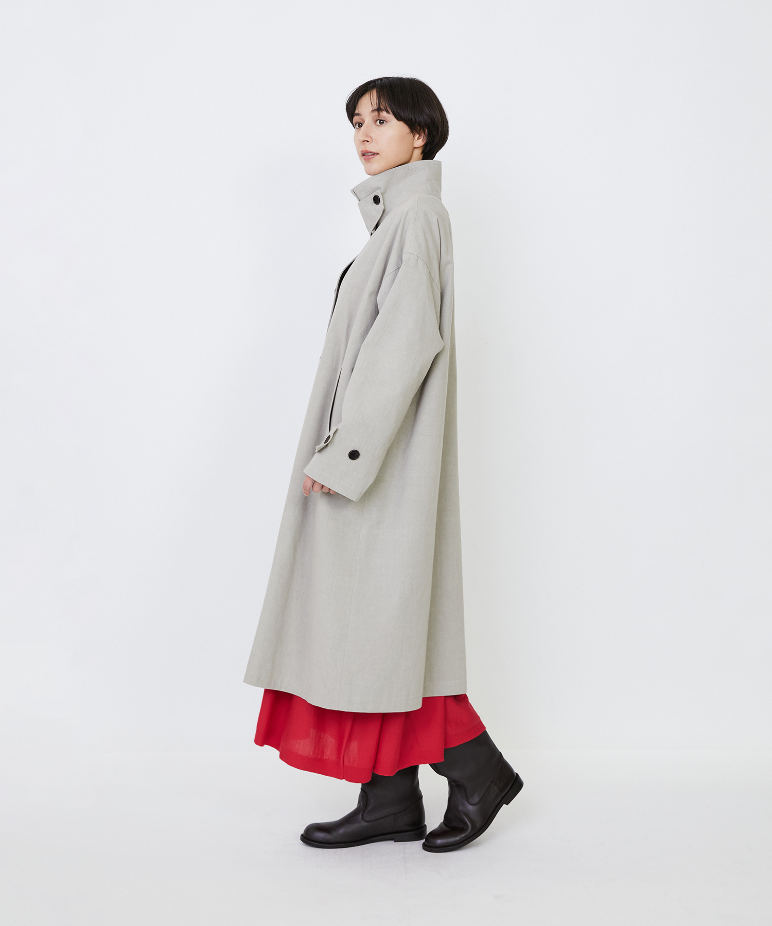【LOISIR】｜2BUY10%OFF・3BUY20%OFF｜グランジコットンポプリンステンカラーコート 詳細画像 ベージュ 8