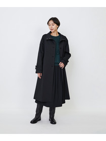 【LOISIR】｜2BUY10%OFF・3BUY20%OFF｜コットンナイロンストレッチツイルステンカラーコート 詳細画像 ブラック 1