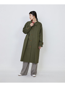 【LOISIR】｜2BUY10%OFF・3BUY20%OFF｜コットンナイロンストレッチツイルステンカラーコート 詳細画像 ブラック 14