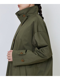 【LOISIR】｜2BUY10%OFF・3BUY20%OFF｜コットンナイロンストレッチツイルステンカラーコート 詳細画像 ブラック 26