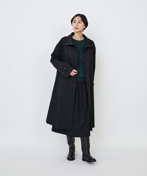 【LOISIR】｜2BUY10%OFF・3BUY20%OFF｜コットンナイロンストレッチツイルステンカラーコート 詳細画像 ブラック 1