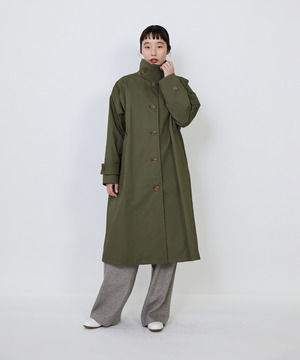 【LOISIR】｜2BUY10%OFF・3BUY20%OFF｜コットンナイロンストレッチツイルステンカラーコート 詳細画像 カーキ 1