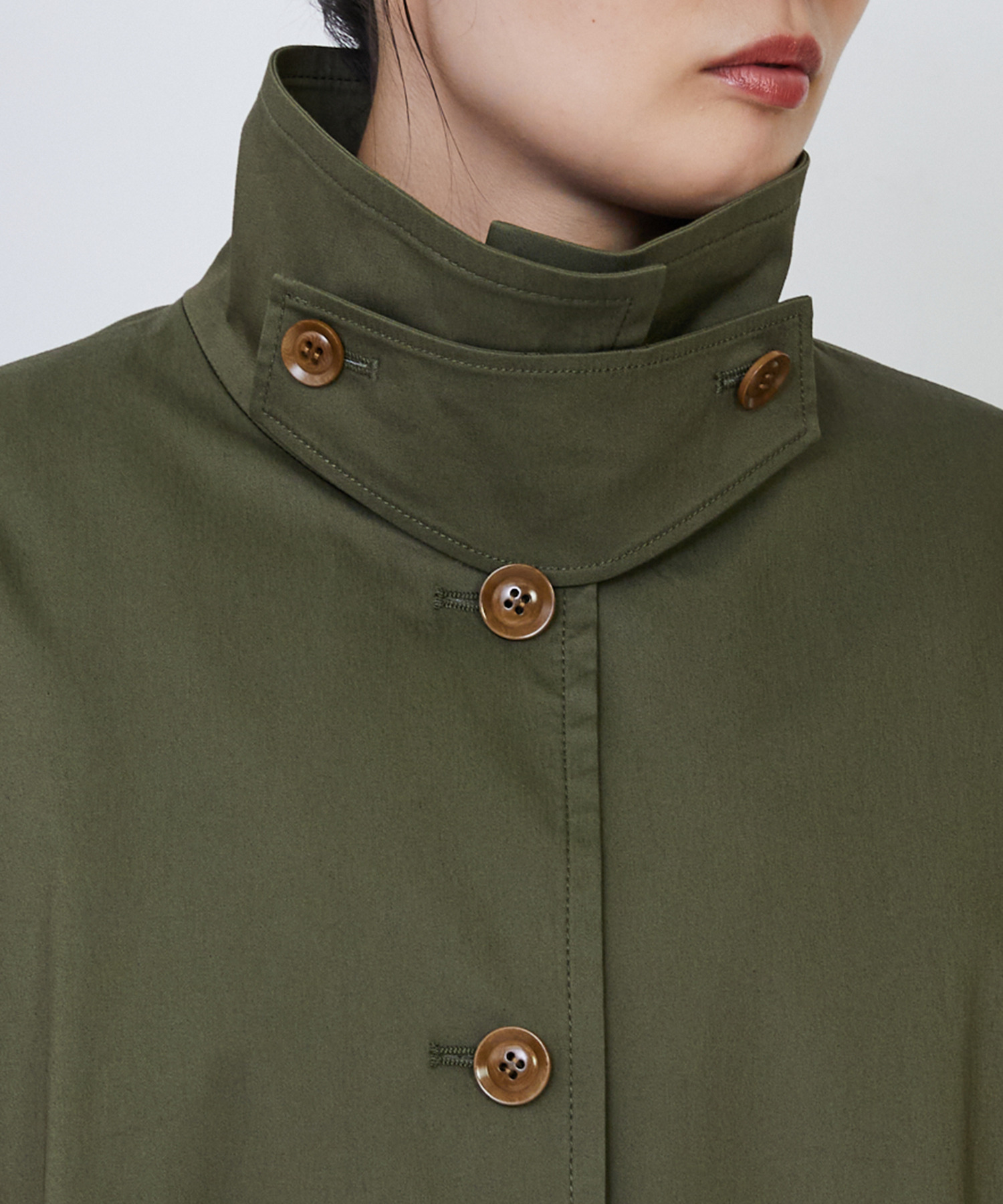 【LOISIR】｜2BUY10%OFF・3BUY20%OFF｜コットンナイロンストレッチツイルステンカラーコート 詳細画像 ブラック 23