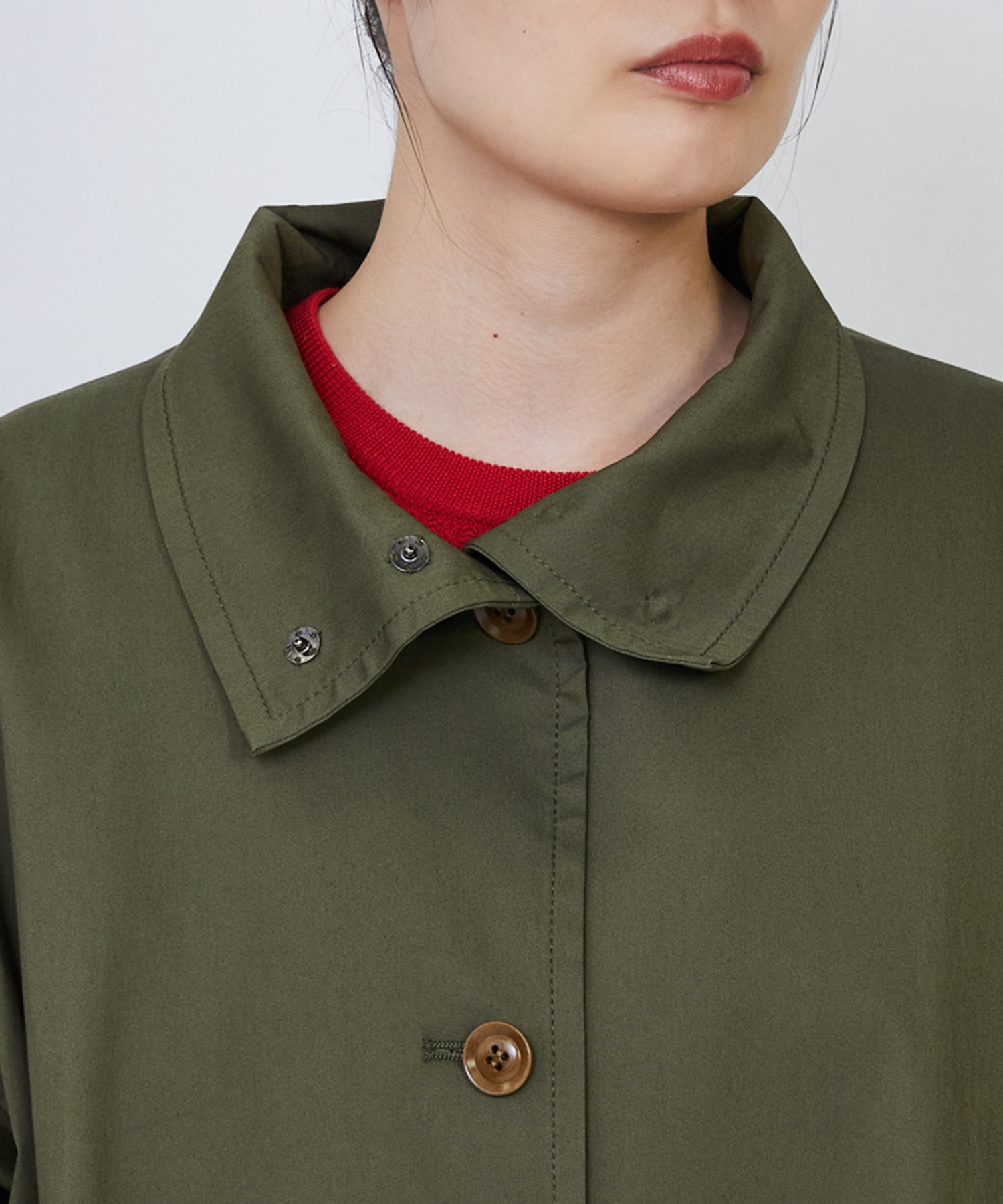 【LOISIR】｜2BUY10%OFF・3BUY20%OFF｜コットンナイロンストレッチツイルステンカラーコート 詳細画像 ブラック 24