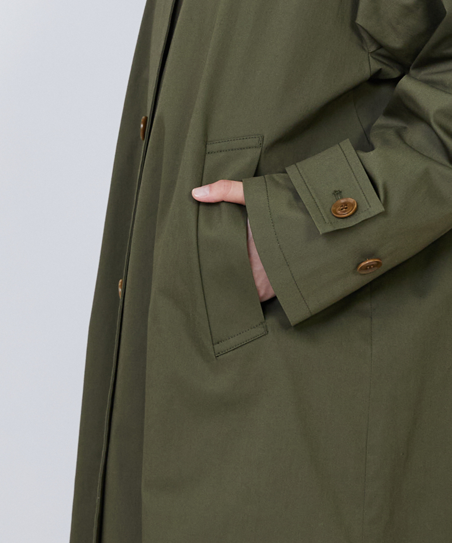 【LOISIR】｜2BUY10%OFF・3BUY20%OFF｜コットンナイロンストレッチツイルステンカラーコート 詳細画像 ブラック 27