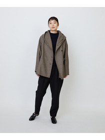 【LOISIR】｜2BUY10%OFF・3BUY20%OFF｜【11月ベストセラーブランド内3位】フーディショートコート 詳細画像 チェック 1