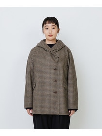 【LOISIR】｜2BUY10%OFF・3BUY20%OFF｜【11月ベストセラーブランド内3位】フーディショートコート 詳細画像 チェック 6