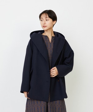 【LOISIR】｜2BUY10%OFF・3BUY20%OFF｜【11月ベストセラーブランド内3位】フーディショートコート 詳細画像 ネイビー 1