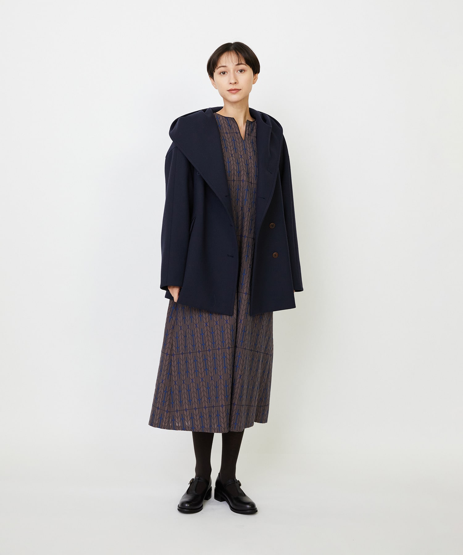 【LOISIR】｜2BUY10%OFF・3BUY20%OFF｜【11月ベストセラーブランド内3位】フーディショートコート 詳細画像 チェック 10