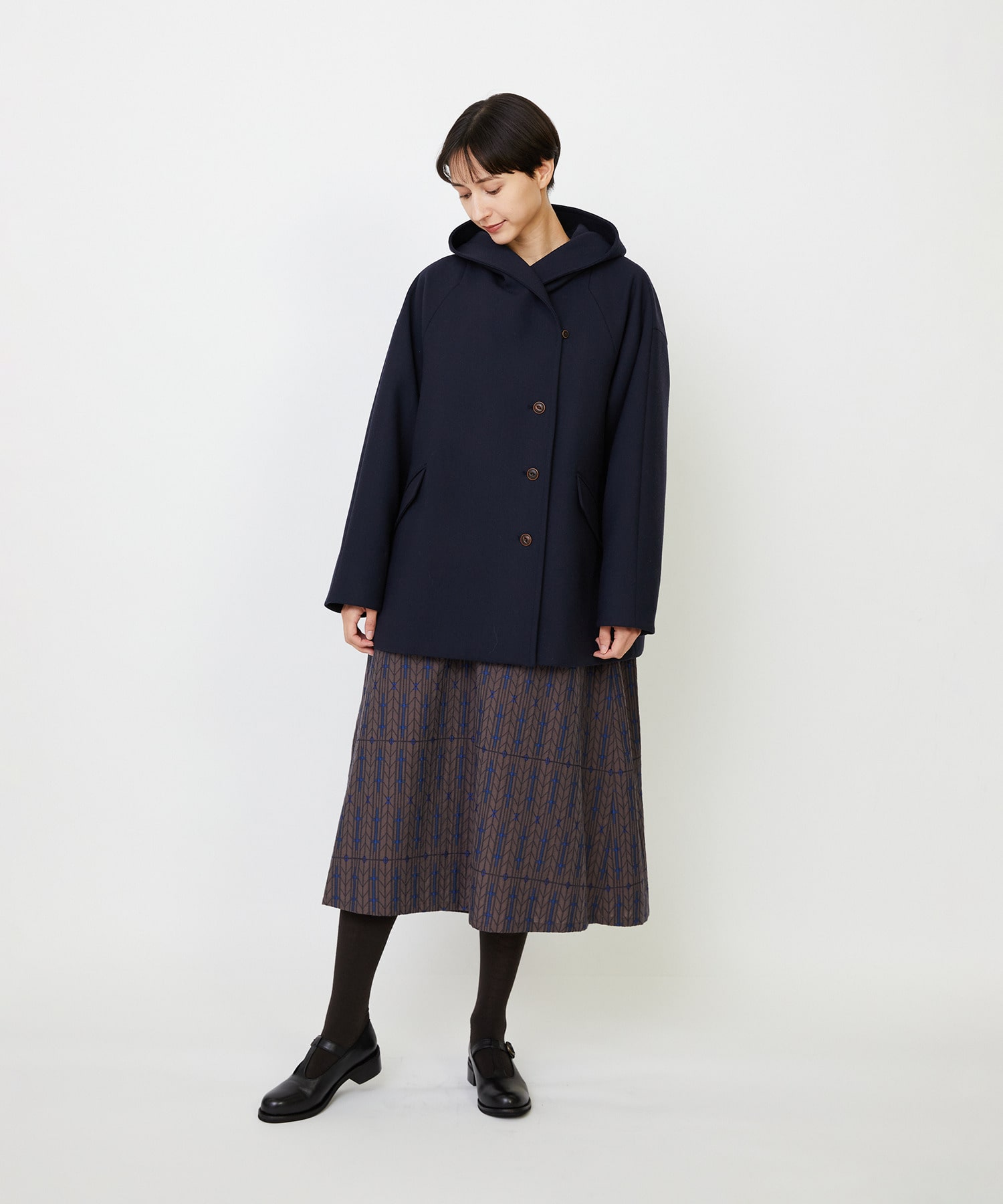 【LOISIR】｜2BUY10%OFF・3BUY20%OFF｜【11月ベストセラーブランド内3位】フーディショートコート 詳細画像 チェック 12