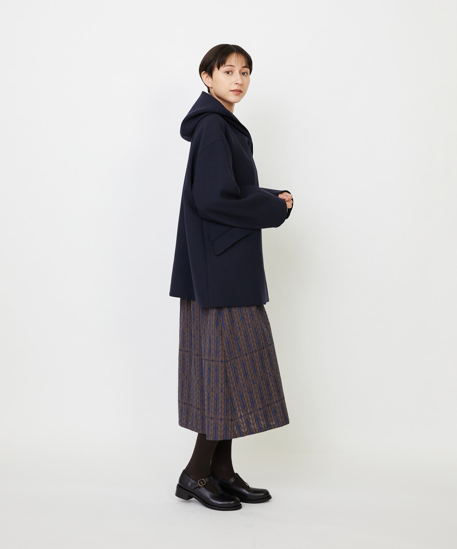 【LOISIR】｜2BUY10%OFF・3BUY20%OFF｜【11月ベストセラーブランド内3位】フーディショートコート 詳細画像 チェック 14