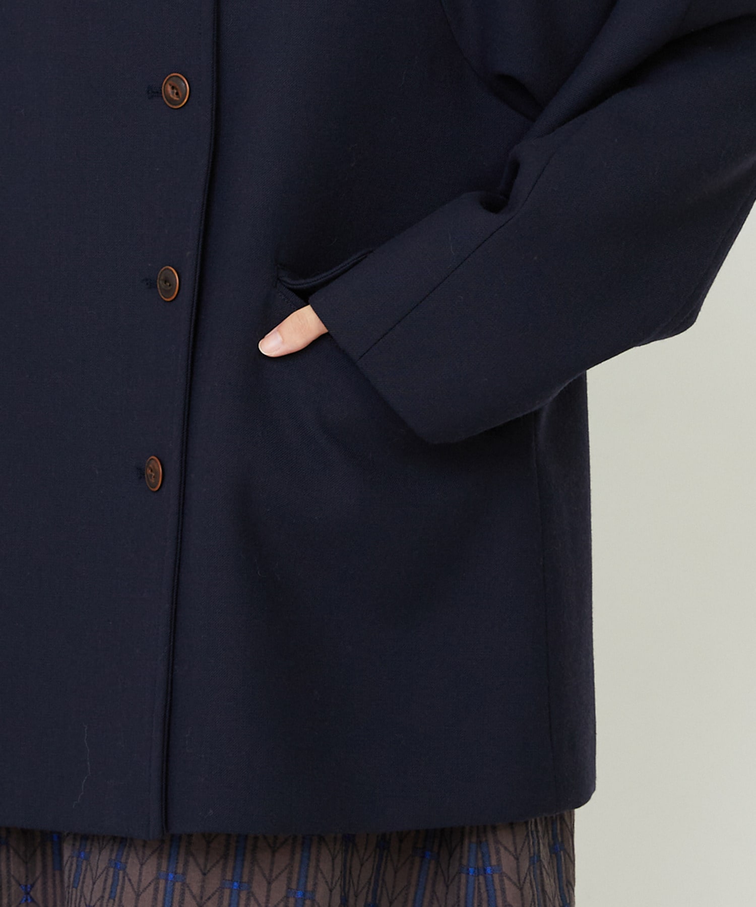 【LOISIR】｜2BUY10%OFF・3BUY20%OFF｜【11月ベストセラーブランド内3位】フーディショートコート 詳細画像 チェック 22