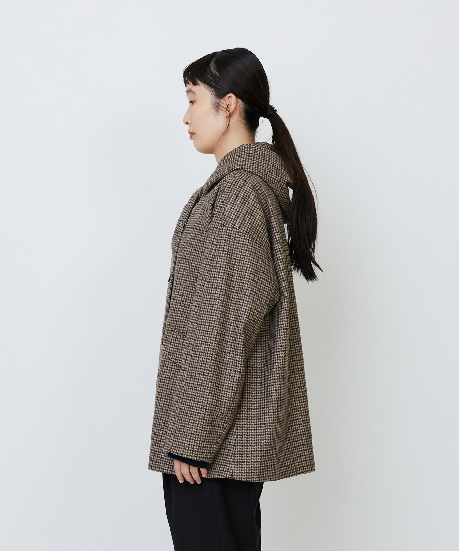 【LOISIR】｜2BUY10%OFF・3BUY20%OFF｜【11月ベストセラーブランド内3位】フーディショートコート 詳細画像 チェック 7