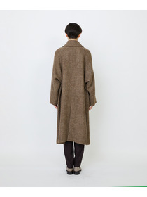 【LOISIR】リネンウールツイードステンカラーコート 詳細画像 ブラウン系その他 10