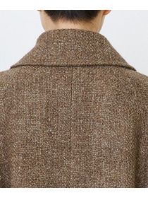 【LOISIR】リネンウールツイードステンカラーコート 詳細画像 ブラウン系その他 12
