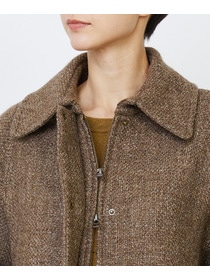 【LOISIR】リネンウールツイードステンカラーコート 詳細画像 ブラウン系その他 13