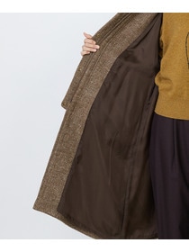【LOISIR】リネンウールツイードステンカラーコート 詳細画像 ブラウン系その他 16