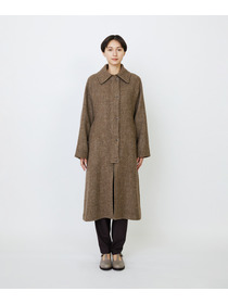 【LOISIR】リネンウールツイードステンカラーコート 詳細画像 ブラウン系その他 8