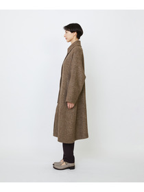 【LOISIR】リネンウールツイードステンカラーコート 詳細画像 ブラウン系その他 9