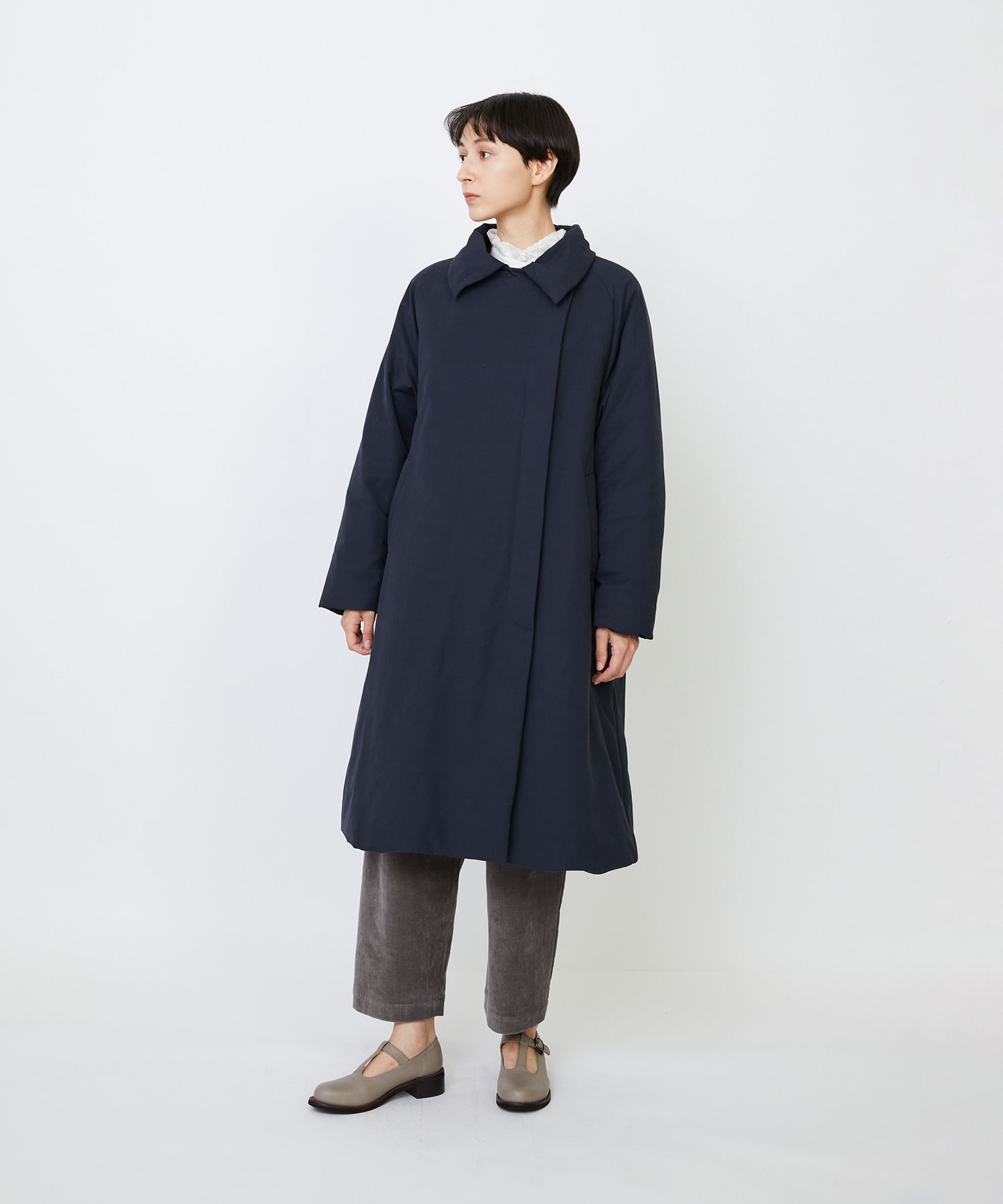 【LOISIR】｜2BUY10%OFF・3BUY20%OFF｜【11月ベストセラーブランド内1位】【11月お気に入り登録ブランド内1位】リサイクルダウンステンカラーコート 詳細画像 ネイビー 18