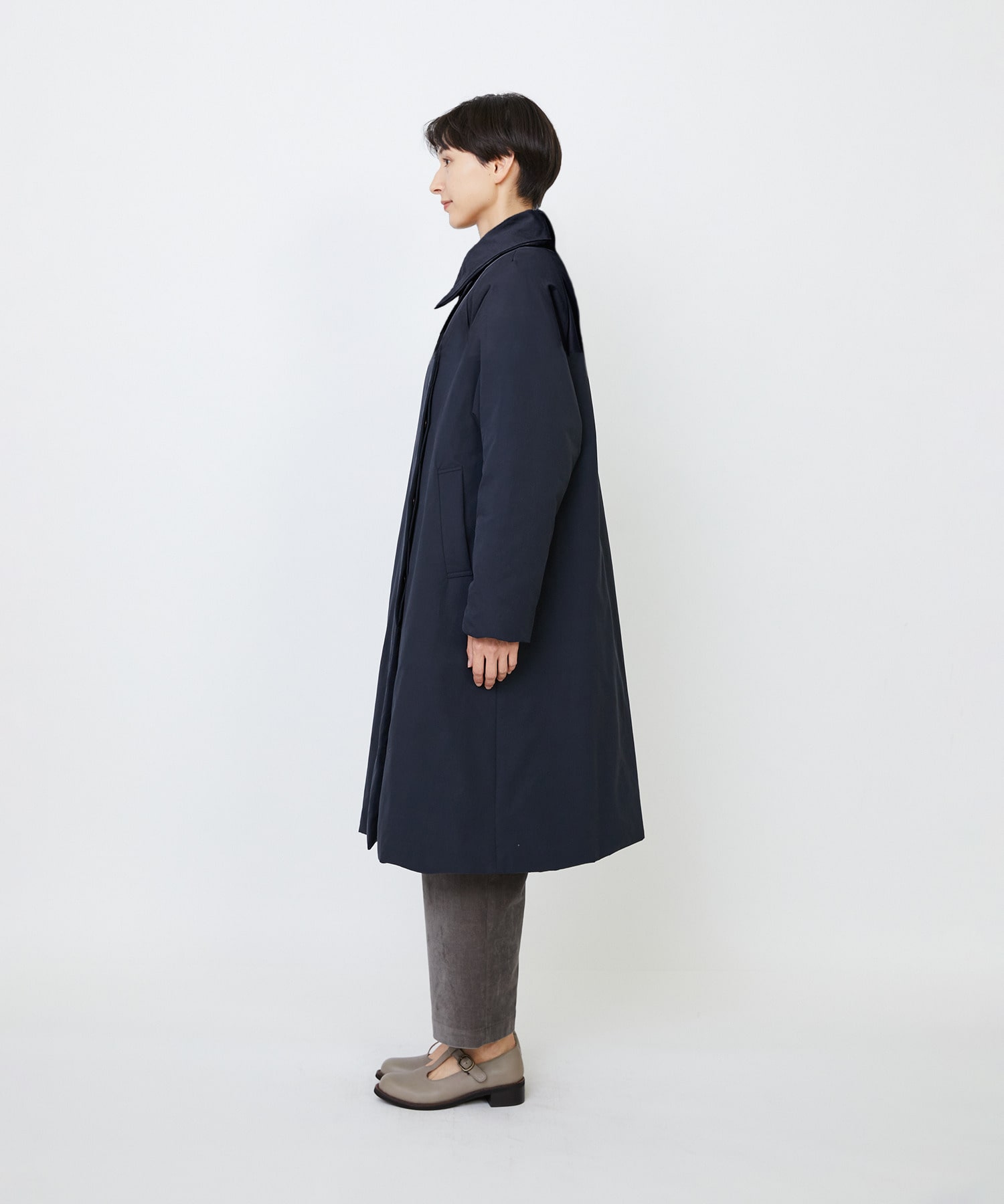 【LOISIR】｜2BUY10%OFF・3BUY20%OFF｜【11月ベストセラーブランド内1位】【11月お気に入り登録ブランド内1位】リサイクルダウンステンカラーコート 詳細画像 ネイビー 21