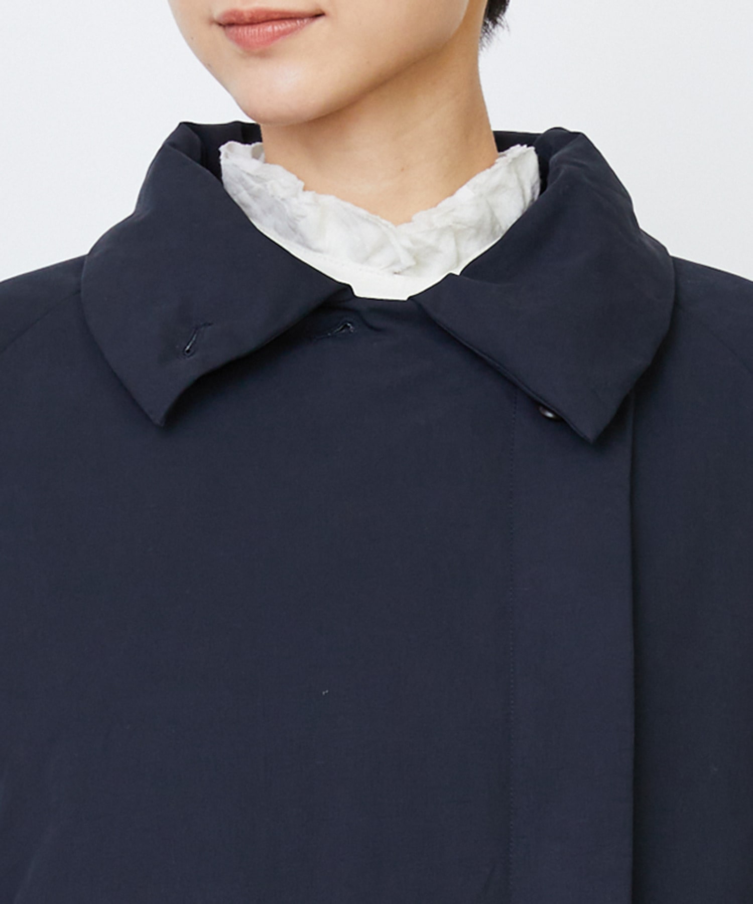 【LOISIR】｜2BUY10%OFF・3BUY20%OFF｜【11月ベストセラーブランド内1位】【11月お気に入り登録ブランド内1位】リサイクルダウンステンカラーコート 詳細画像 ネイビー 23