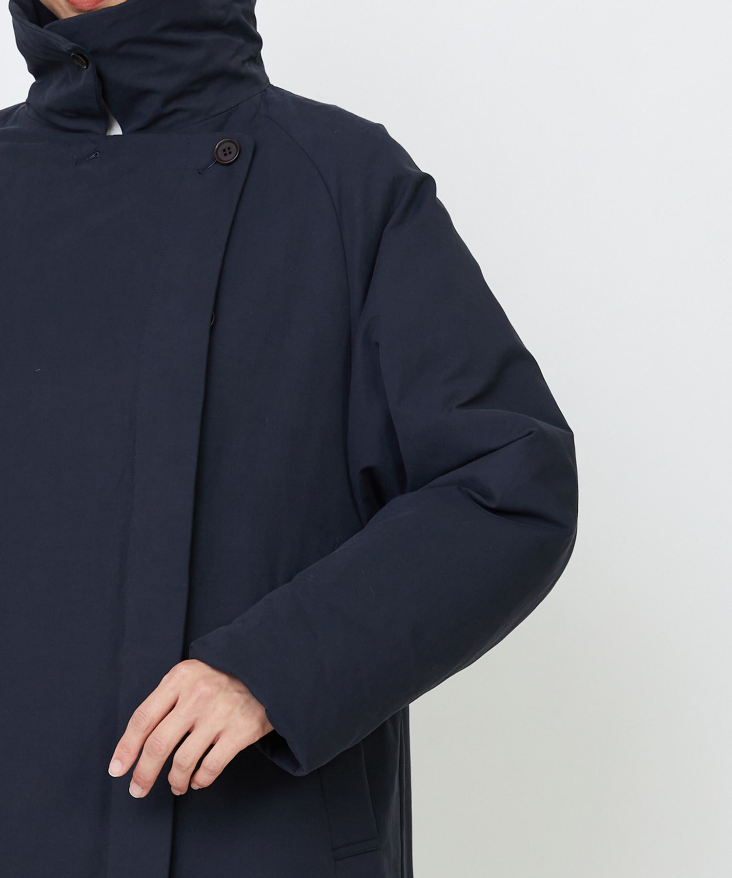 【LOISIR】｜2BUY10%OFF・3BUY20%OFF｜【11月ベストセラーブランド内1位】【11月お気に入り登録ブランド内1位】リサイクルダウンステンカラーコート 詳細画像 ネイビー 24