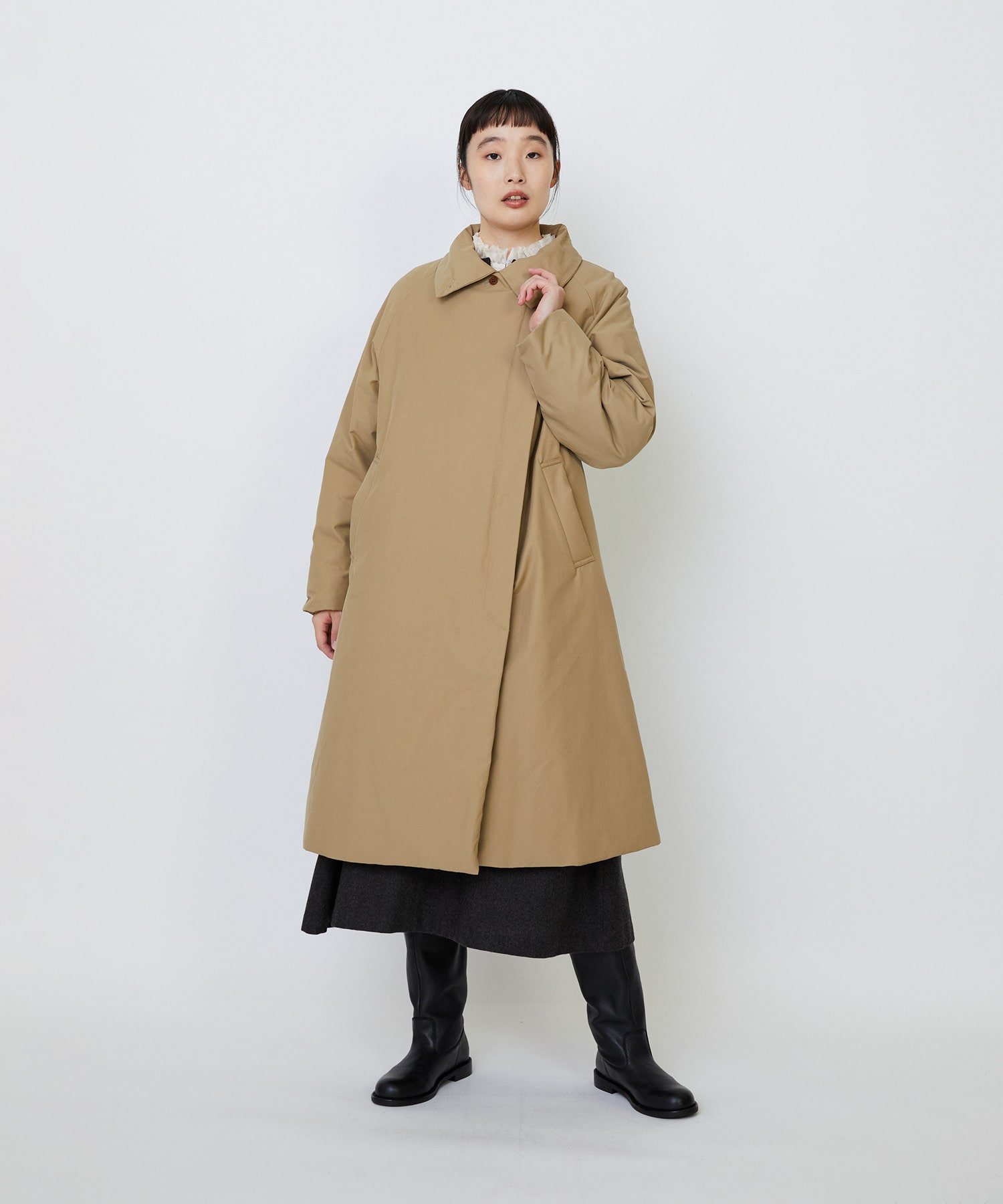 【LOISIR】｜2BUY10%OFF・3BUY20%OFF｜【11月ベストセラーブランド内1位】【11月お気に入り登録ブランド内1位】リサイクルダウンステンカラーコート 詳細画像 ネイビー 5