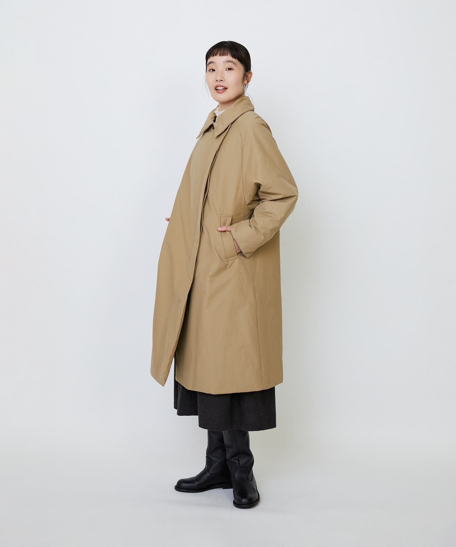 【LOISIR】｜2BUY10%OFF・3BUY20%OFF｜【11月ベストセラーブランド内1位】【11月お気に入り登録ブランド内1位】リサイクルダウンステンカラーコート 詳細画像 ネイビー 6