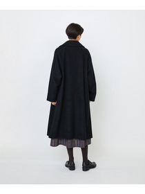 【LOISIR】｜2BUY10%OFF・3BUY20%OFF｜【11月ベストセラーブランド内2位】ラムウールメルトンステンカラーコート 詳細画像 ブラック 10