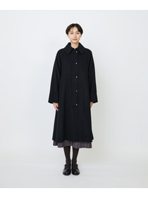 【LOISIR】｜2BUY10%OFF・3BUY20%OFF｜【11月ベストセラーブランド内2位】ラムウールメルトンステンカラーコート 詳細画像 ブラック 11