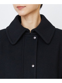 【LOISIR】｜2BUY10%OFF・3BUY20%OFF｜【11月ベストセラーブランド内2位】ラムウールメルトンステンカラーコート 詳細画像 ブラック 14