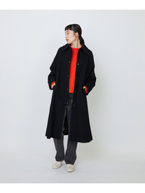 【LOISIR】｜2BUY10%OFF・3BUY20%OFF｜【11月ベストセラーブランド内2位】ラムウールメルトンステンカラーコート 詳細画像 ブラック 2