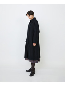 【LOISIR】｜2BUY10%OFF・3BUY20%OFF｜【11月ベストセラーブランド内2位】ラムウールメルトンステンカラーコート 詳細画像 ブラック 9