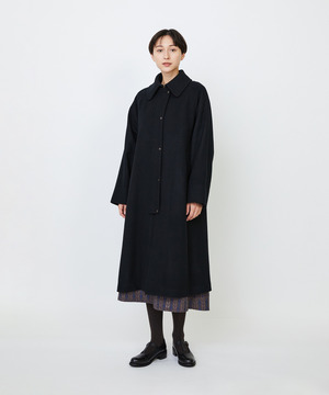 【LOISIR】｜2BUY10%OFF・3BUY20%OFF｜【11月ベストセラーブランド内2位】ラムウールメルトンステンカラーコート 詳細画像 ブラック 1