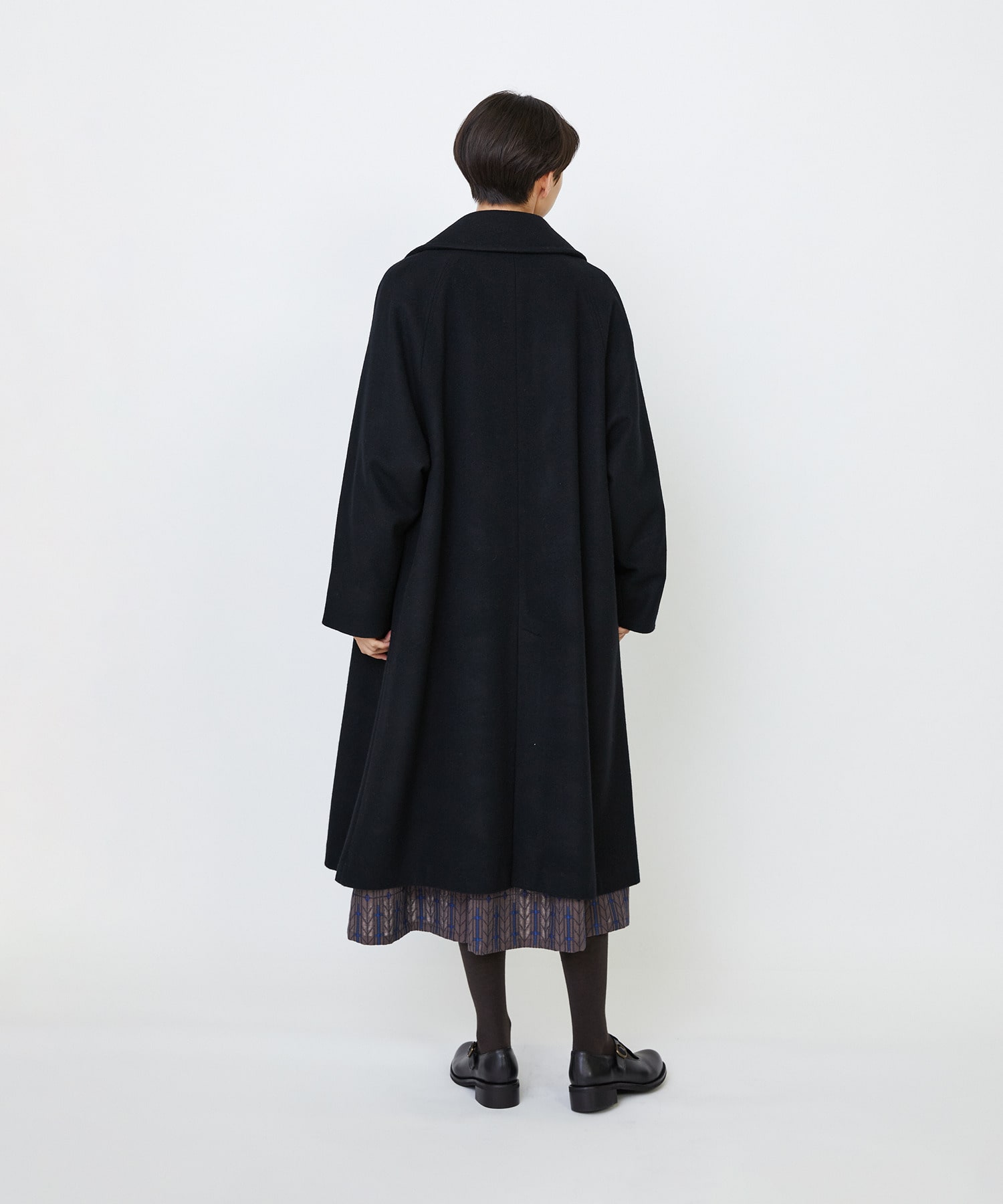 【LOISIR】｜2BUY10%OFF・3BUY20%OFF｜【11月ベストセラーブランド内2位】ラムウールメルトンステンカラーコート 詳細画像 ブラック 10