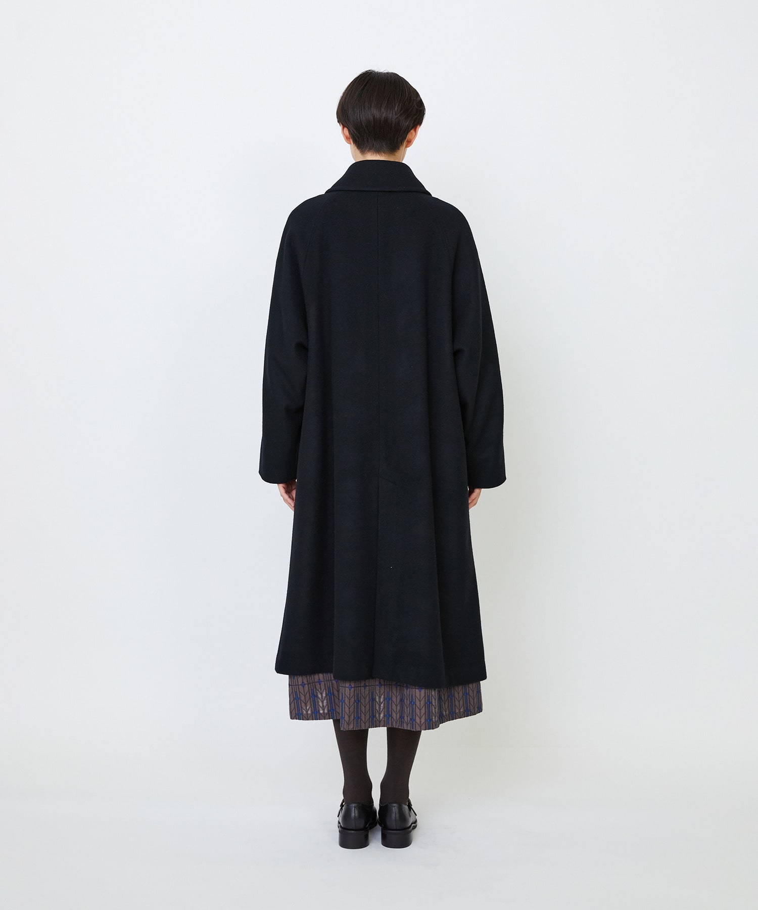 【LOISIR】｜2BUY10%OFF・3BUY20%OFF｜【11月ベストセラーブランド内2位】ラムウールメルトンステンカラーコート 詳細画像 ブラック 13