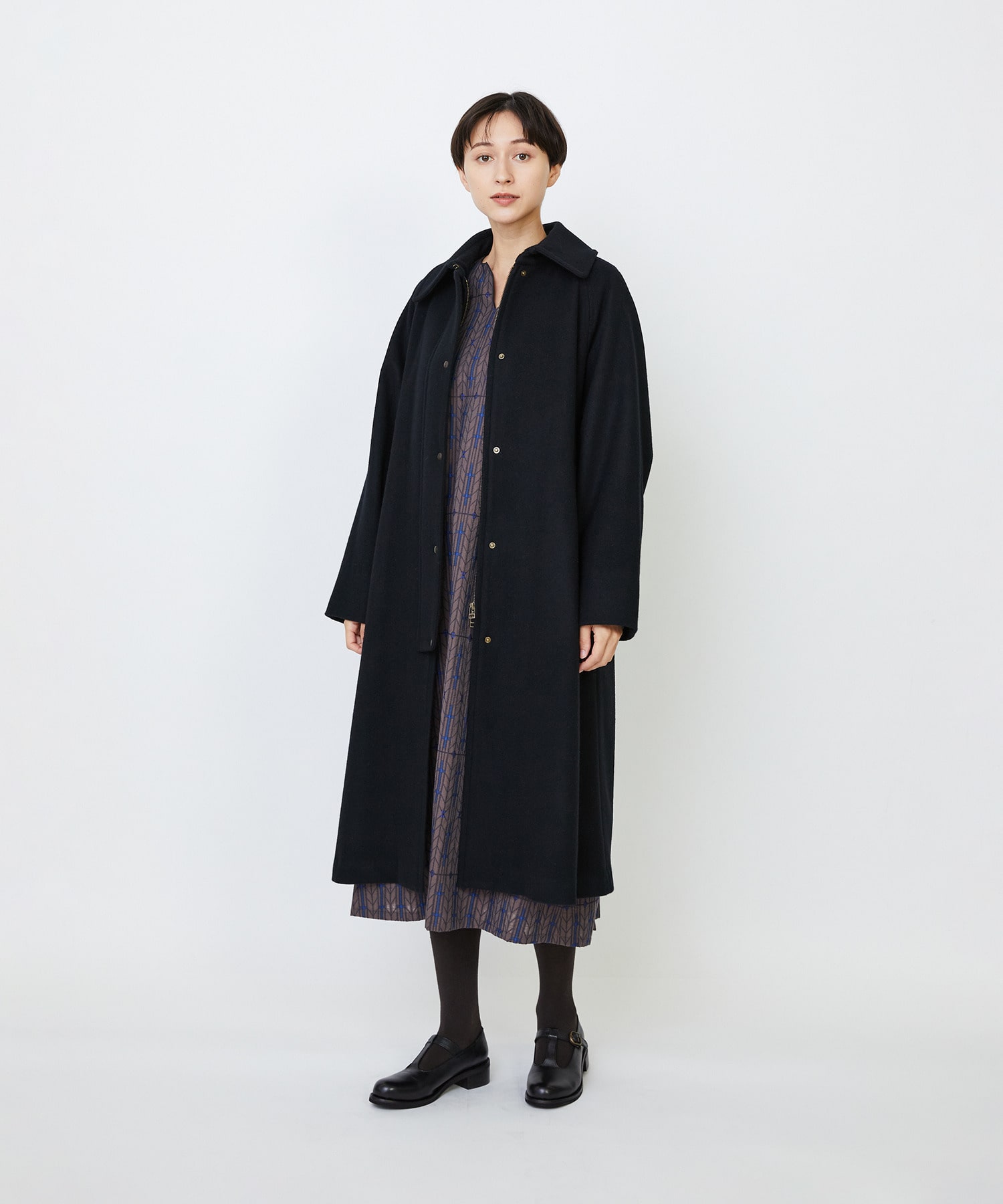 【LOISIR】｜2BUY10%OFF・3BUY20%OFF｜【11月ベストセラーブランド内2位】ラムウールメルトンステンカラーコート 詳細画像 ブラック 6