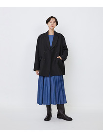 【LOISIR】｜2BUY10%OFF・3BUY20%OFF｜ウールリネンヘリンボーンダブルブレストジャケット 詳細画像 チャコールグレー 1