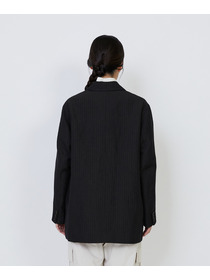 【LOISIR】｜2BUY10%OFF・3BUY20%OFF｜ウールリネンヘリンボーンダブルブレストジャケット 詳細画像 チャコールグレー 12