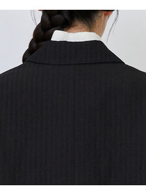 【LOISIR】｜2BUY10%OFF・3BUY20%OFF｜ウールリネンヘリンボーンダブルブレストジャケット 詳細画像 チャコールグレー 14