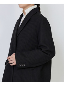 【LOISIR】｜2BUY10%OFF・3BUY20%OFF｜ウールリネンヘリンボーンダブルブレストジャケット 詳細画像 チャコールグレー 15