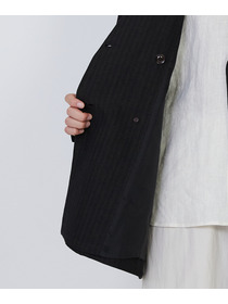 【LOISIR】｜2BUY10%OFF・3BUY20%OFF｜ウールリネンヘリンボーンダブルブレストジャケット 詳細画像 チャコールグレー 17