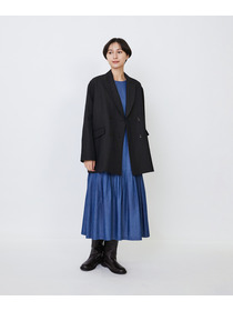 【LOISIR】｜2BUY10%OFF・3BUY20%OFF｜ウールリネンヘリンボーンダブルブレストジャケット 詳細画像 チャコールグレー 2