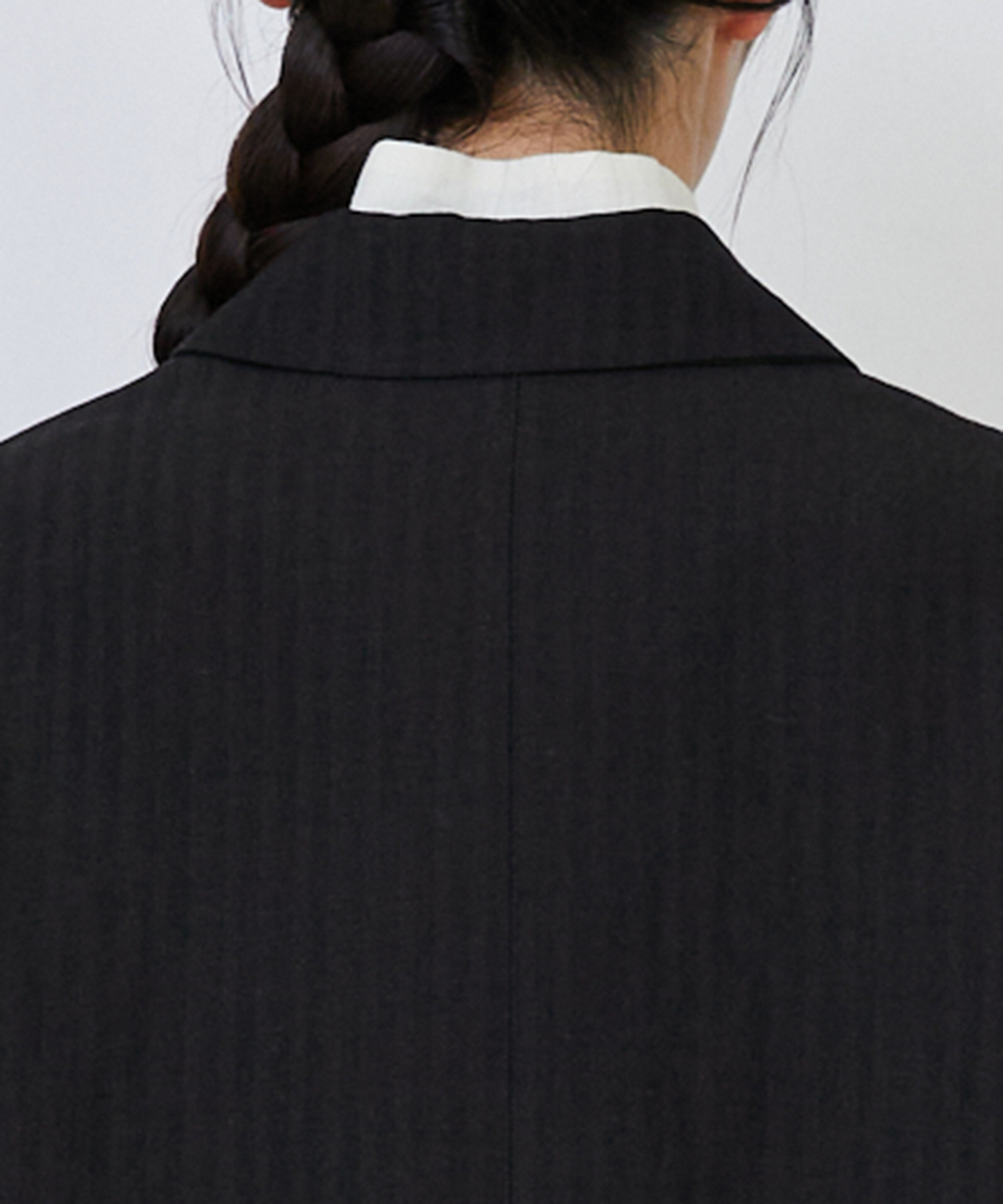 【LOISIR】｜2BUY10%OFF・3BUY20%OFF｜ウールリネンヘリンボーンダブルブレストジャケット 詳細画像 チャコールグレー 14