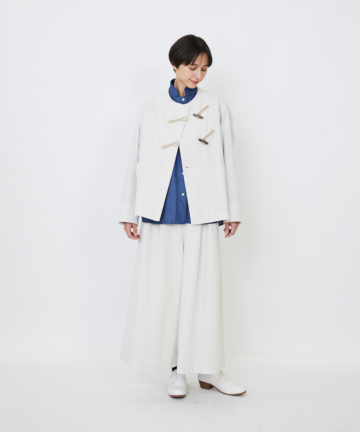 【LOISIR】｜2BUY10%OFF・3BUY20%OFF｜コットン細コールジャケット 詳細画像 グリーン 1