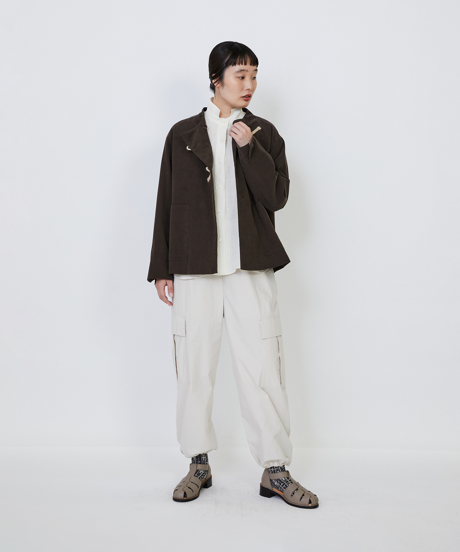 【LOISIR】｜2BUY10%OFF・3BUY20%OFF｜コットン細コールジャケット 詳細画像 グリーン 18